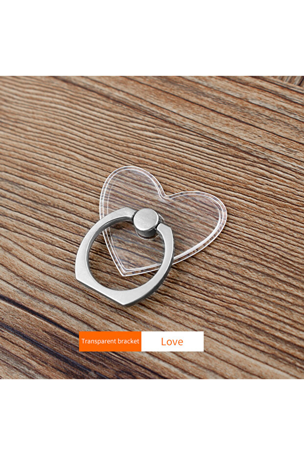 Love Clear Cat Finger Ring Mobile Phone Stand Holder For iPhone XS Huawei Samsung Cell Smart Round P