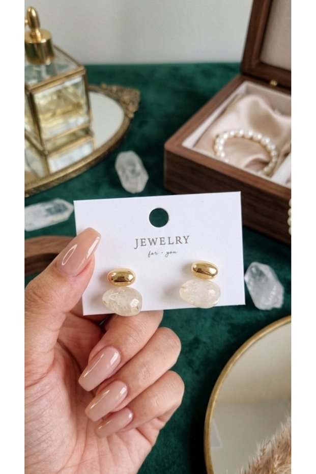 Stainless Steel Gold Stylish Vintage Trendy Earrings