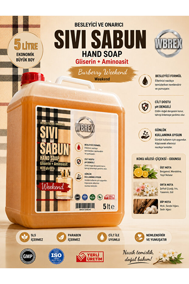 Nourishing and Repairing Liquid Hand Soap 5Lt Economical Size B.Weekend Scented