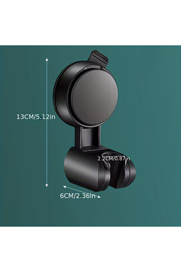 black 1Pc Universal Shower Head Holder Adjustable Strong Adhesive ABS Shower Brackets Suction Cup Wa
