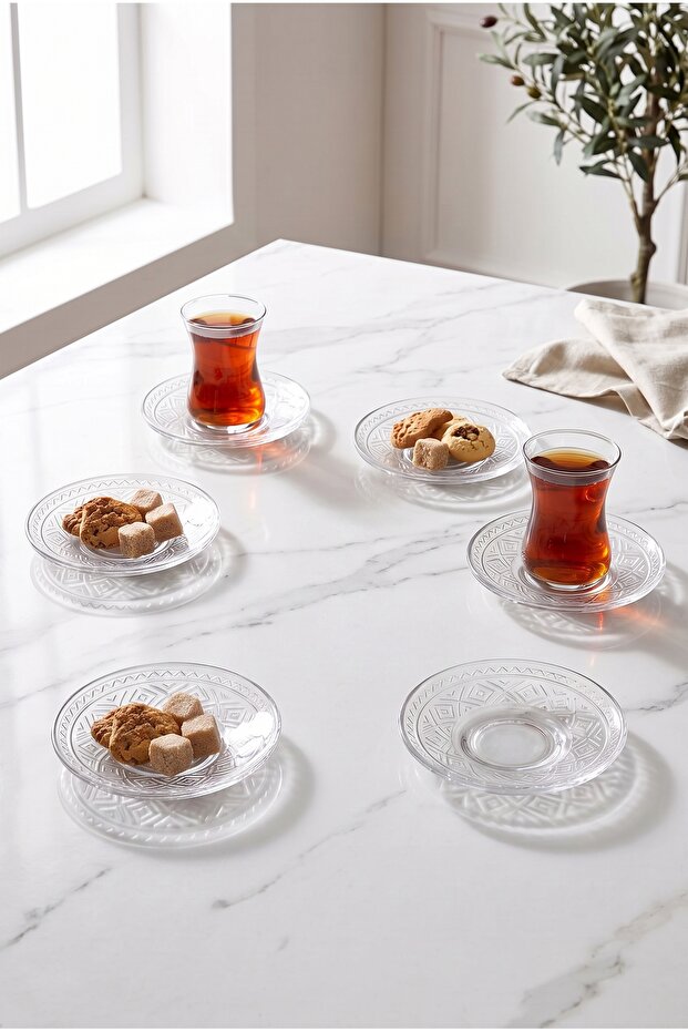6-Piece Ethnic Tea Plate Set