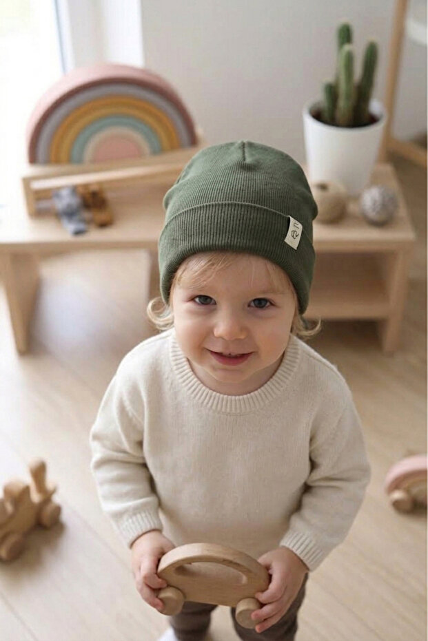 Ribana Beige-Khaki 2-Piece Beanie