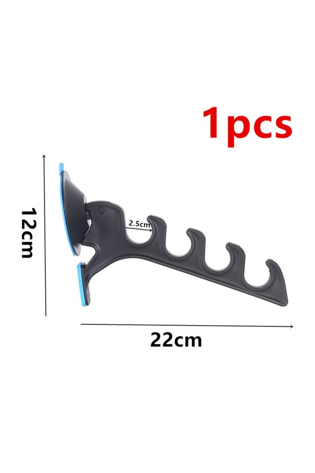 black Fishing Rod Storage Bracket Car Mounted Suction Cup Fishing Rod Placement Rack Fishing Accesso