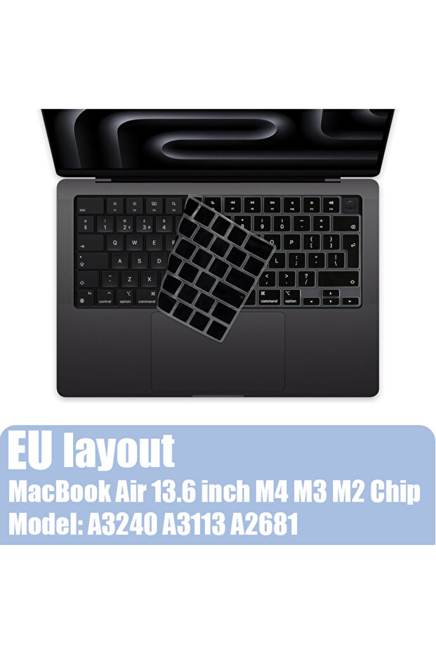 Air 13 inch M4 M3 M2 Keyboard Protector Compatible With MacBook Air 13.6 inch M5 M4 M3 M2 M1, EU-Lay