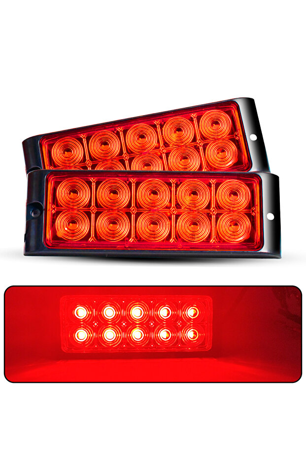 2PCS RED 2PCS Ultra Bright LED Brake Lamp Side Warning Marker Light Red/Yellow/White/Blue/Green 12V