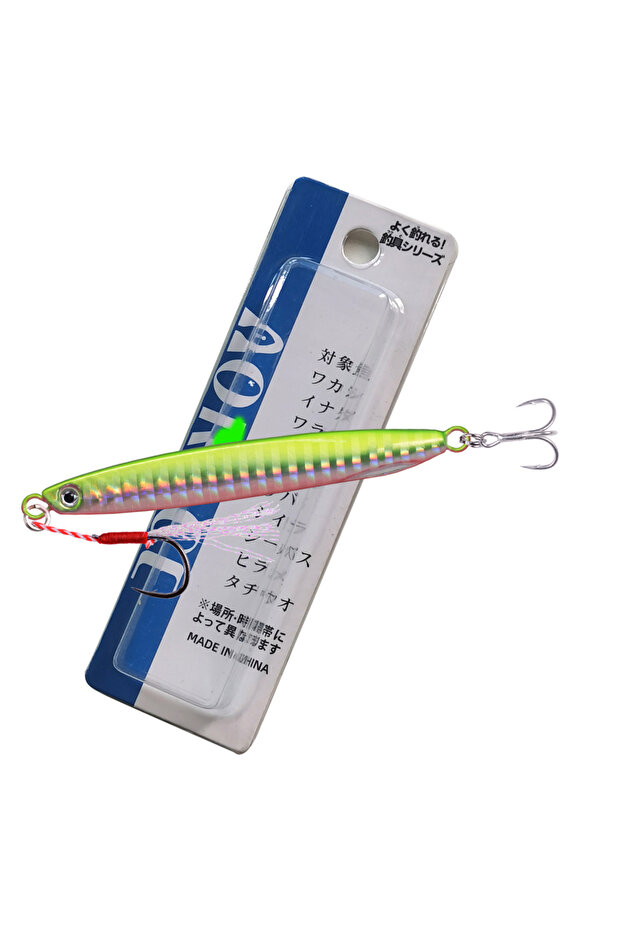 40G 85MM C1-2 Hooks Aorace 1PCS Super Sinking Metal Casting Jig 10G 21G 40G Shore Drag Cast Jigging