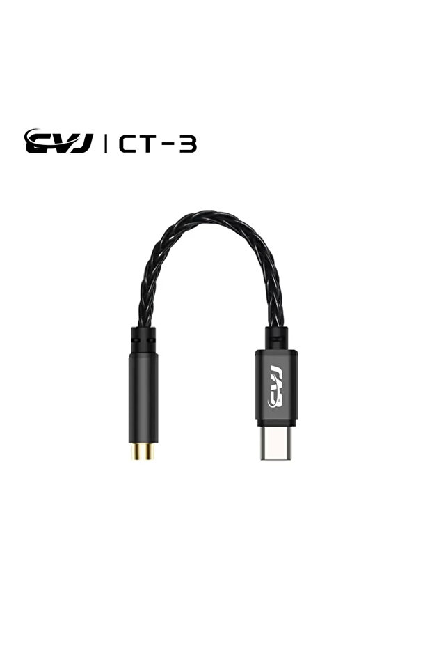 TC-3.5MM CVJ CT-3 Portable DAC Type-C to 3.5mm/4.4mm Earphone Cable CX31993 Chip 8 Weaving Silver-Pl