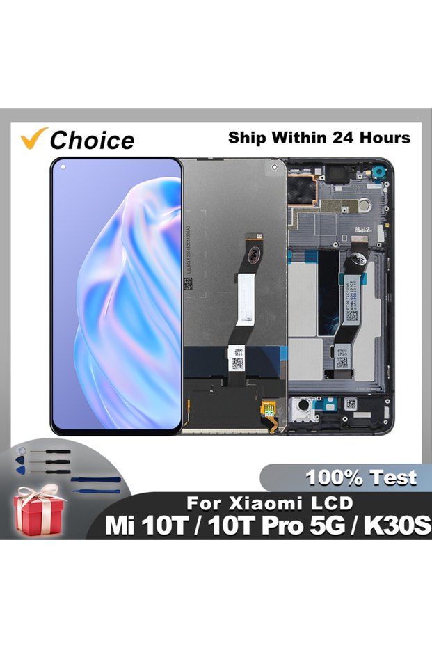 Black NO Frame 6.67'' IPS For Xiaomi Mi 10T 5G Display 10T Pro 5G LCD M2007J3SG For Redmi K30