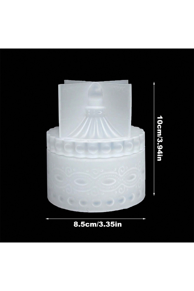 WHITE Vintage Carving Jar Gypsum Clay Silicone Mold DIY Jewelry Storage Box Resin Mold Candle Jar Co