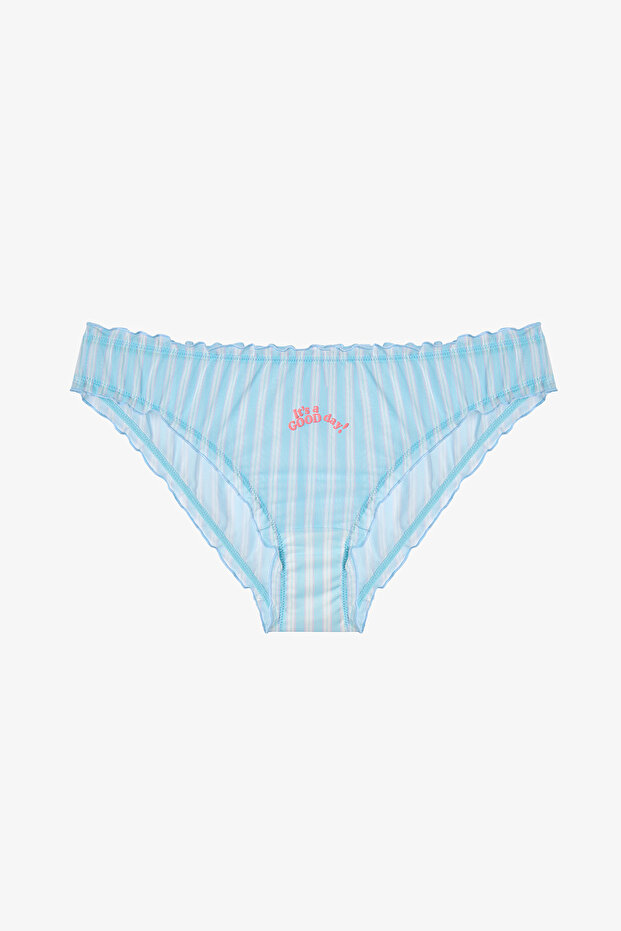 Blue Chill Striped Slip Panties
