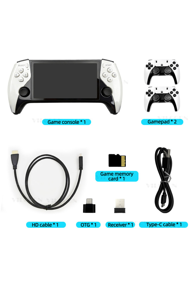console 2P-P5 5 inch IPS Large Screen Retro Handheld Game Console FHD Portable Game Player 22000 Gam