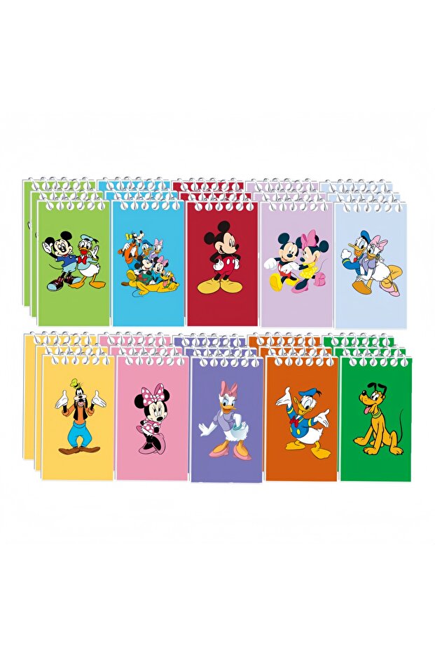 10pcs Style A Mickey Spiral Book Coil Notebook Minnie Journal Diary Schedules Daily Plan List Notepa