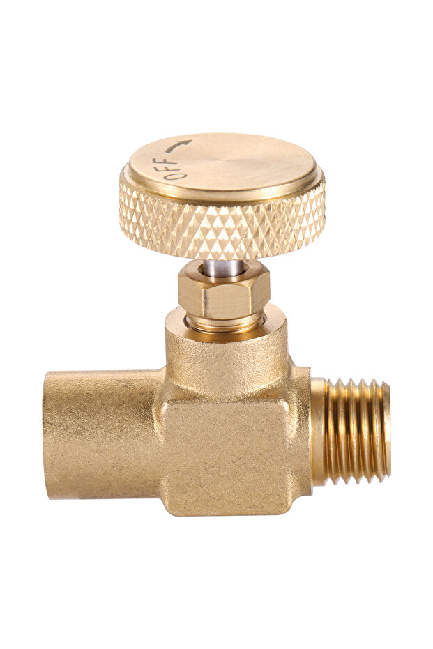 1/4" Female NPT X 1/4" Male NPT Heavy Duty Brass High Pressure Propane LPG Gas Flow Control Needle V