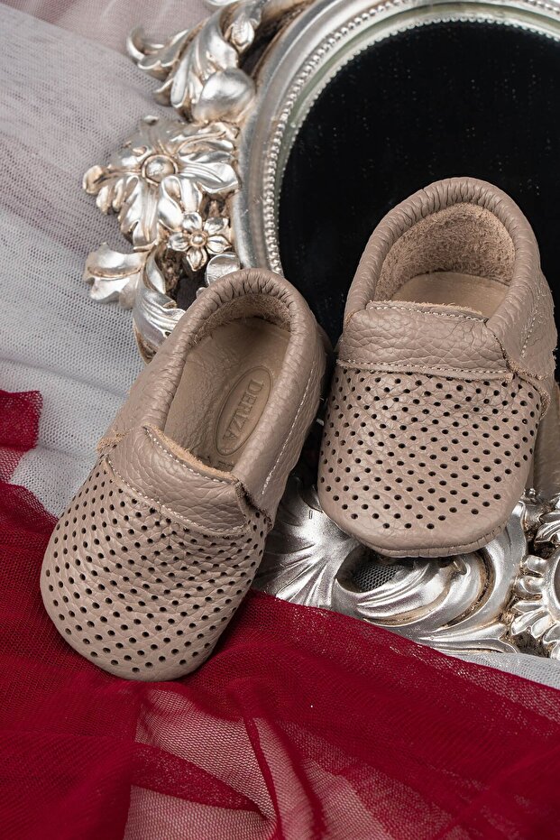 Banbi Genuine Leather Baby Moccasin Mink