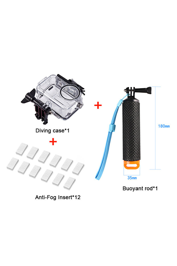 D Waterproof Case for DJI Action 5 Pro/4/3 Housing Diving Shell Floating Hand Grip Handle Selfie Sti