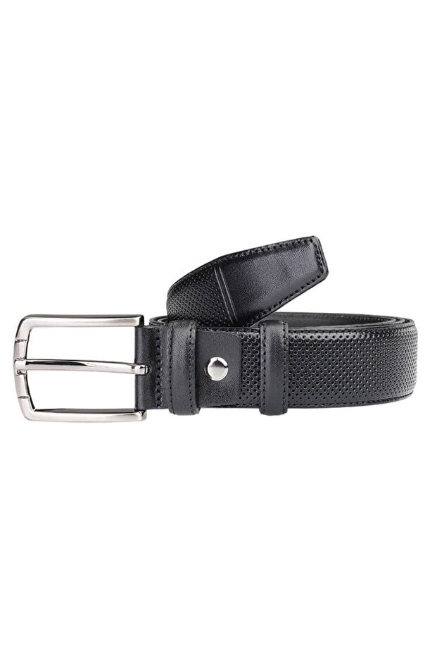Milano Genuine Leather Men's Classic Belt Black