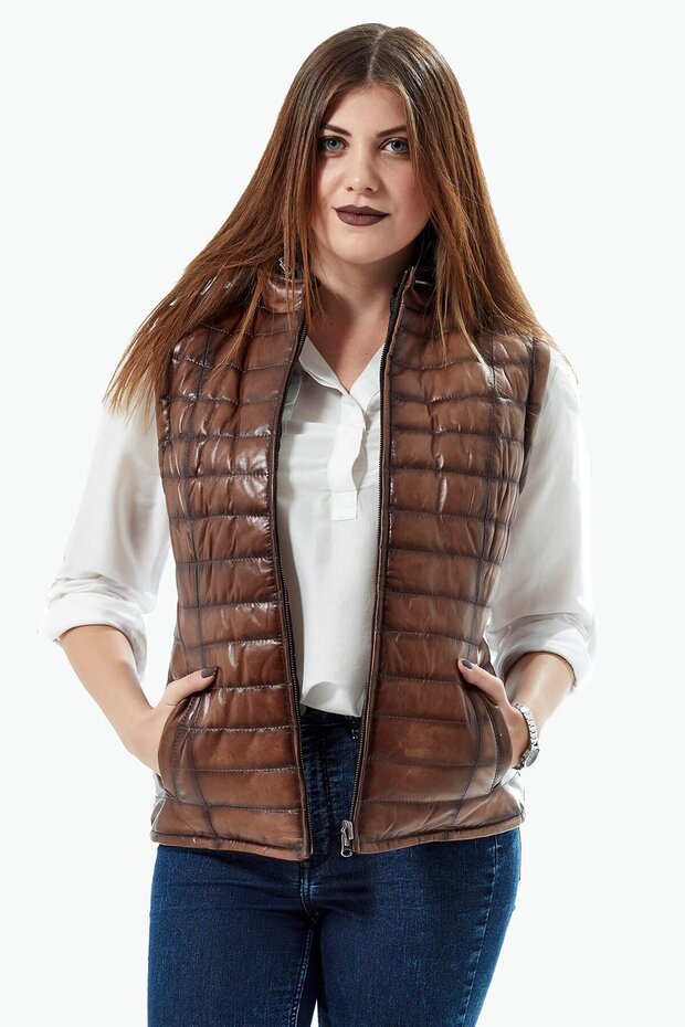 Double Sided Vest Brown