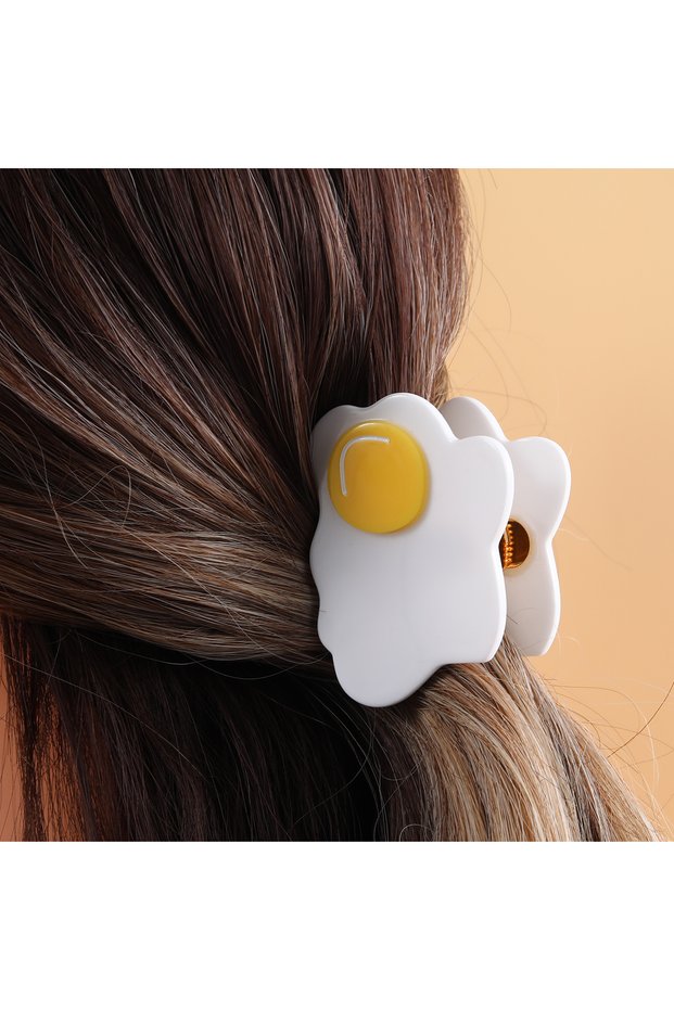 H480 Acetate Egg Shaped Hair Claw Clips, Nonslip Hair Clips For Women, Strong Hold Hair Accessory Fo