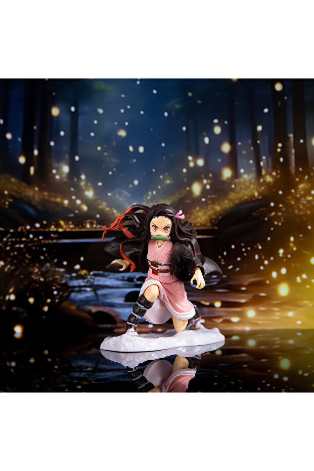 12cm Pink Demon Slayer Blade Combat Edition of Your Beans Figure Ornaments, Two-dimensional A
