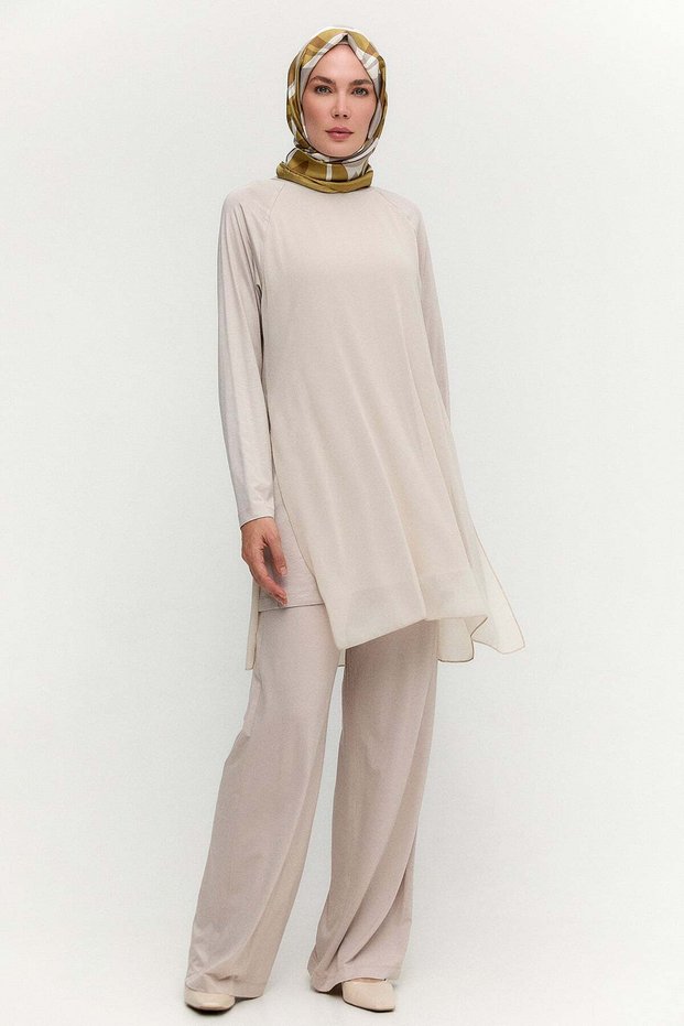 Şifon Parçalı Reglan Basic Tunik