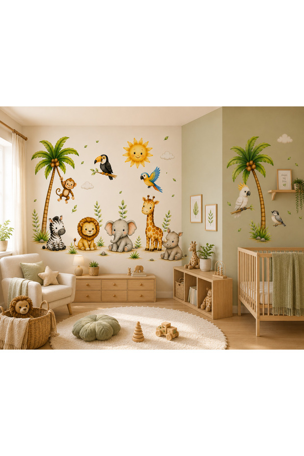 Safari Animals Wall Sticker Set