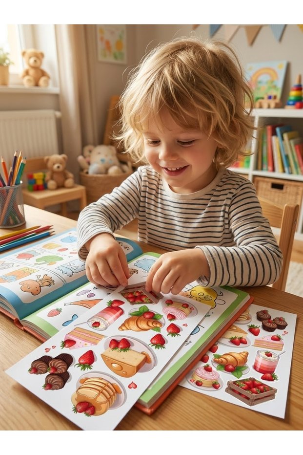 Sweet Themed Sticker Set (6 Sheets 107 Pieces)