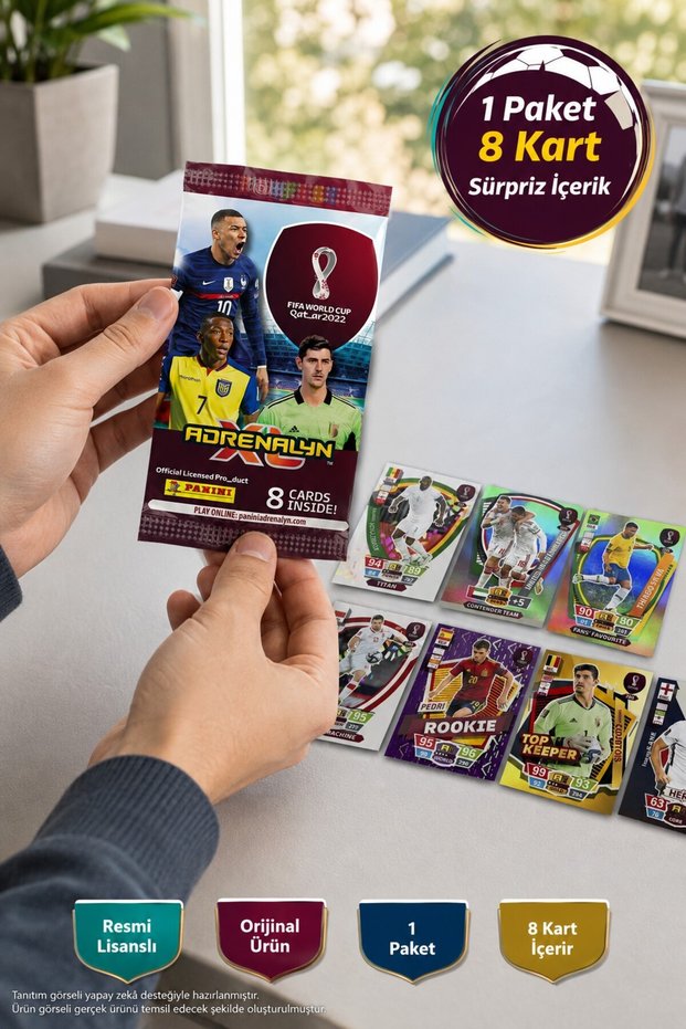 World Cup Panini Fifa 2022 Adrenalyn XL Qatar World Cup Trading Card (1 Pack 8 Cards)