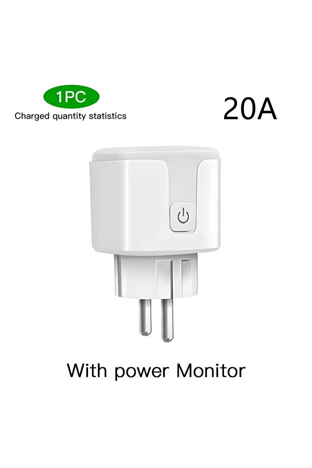 EU Plug 20A 16A/20A AC100-240V Wifi Smart Socket Power Outlet Smart Plug EU Alexa Google Home Voice