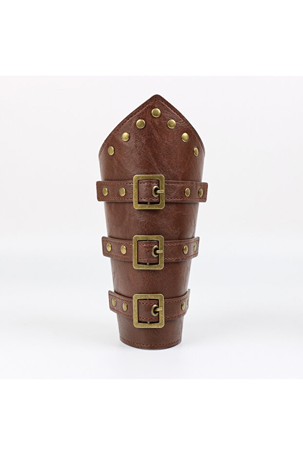 StyleB Leather Gauntlet Wristband Viking Leather Arm Guard Medieval Armor Bracers Leather Armband Wr