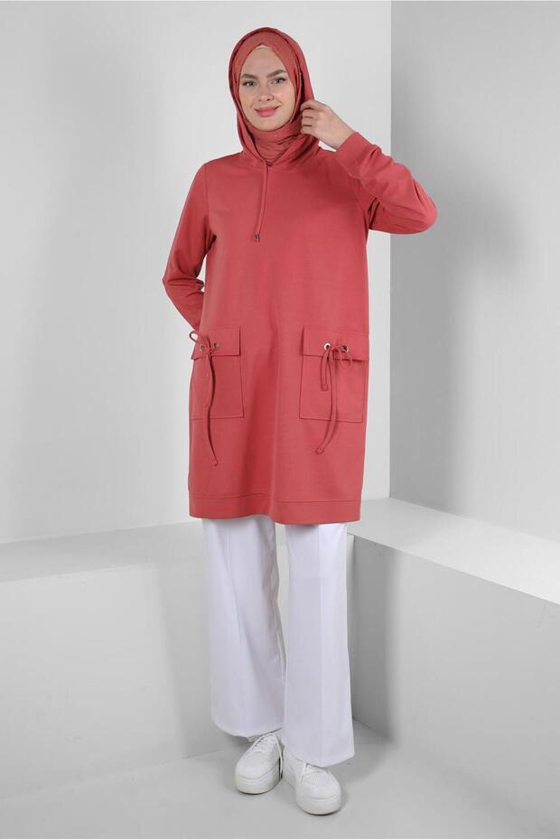 Hooded Pocket Detail Trainers Tunic 43850