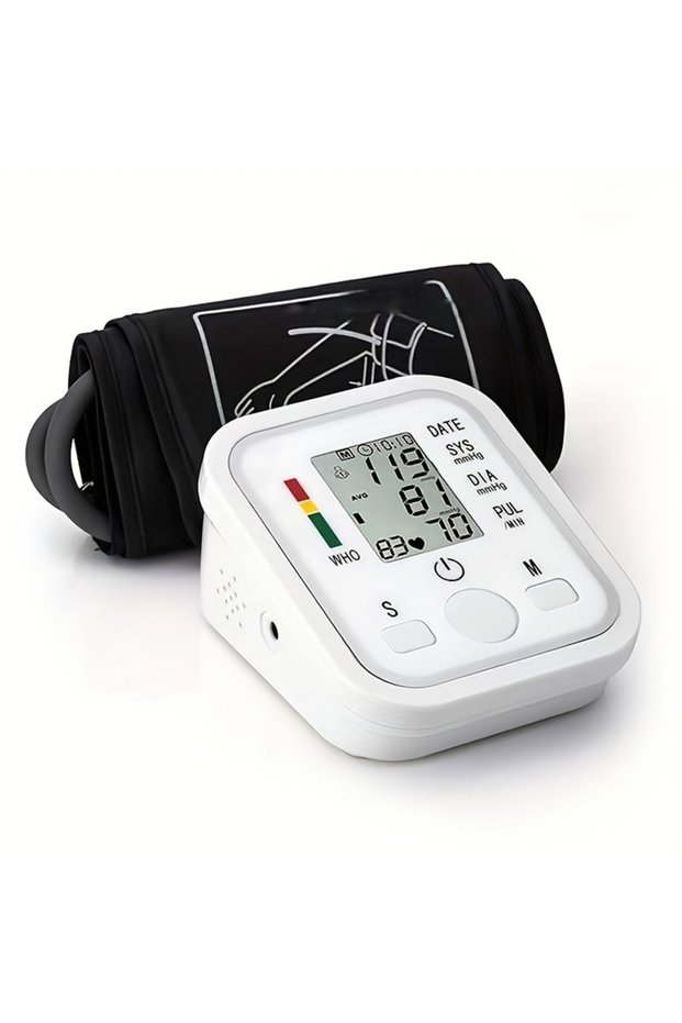 White Blood Pressure Monitor Upper Arm Automatic Tonometer Digital Blood Pressure Meter BP Medical S