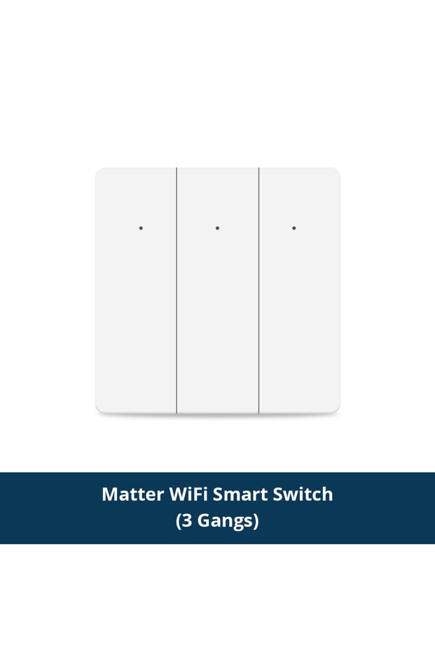 3-Gang Zemismart Matter WiFi EU 1 2 3 Gangs Smart Wall Light Switch Neutral Required with Big Button