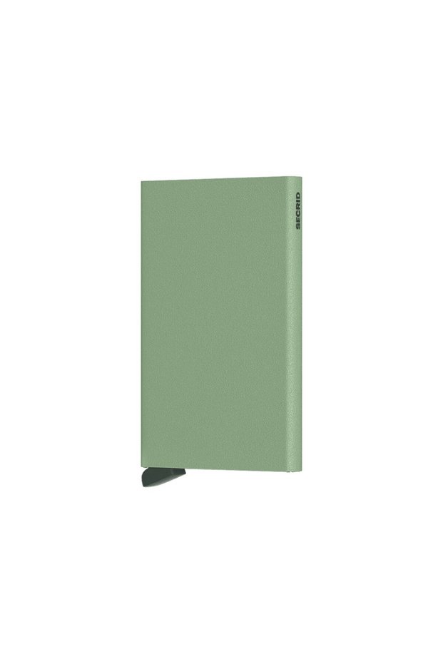 Card Protector Powder Pistachio 100% Original European Leather Wallet