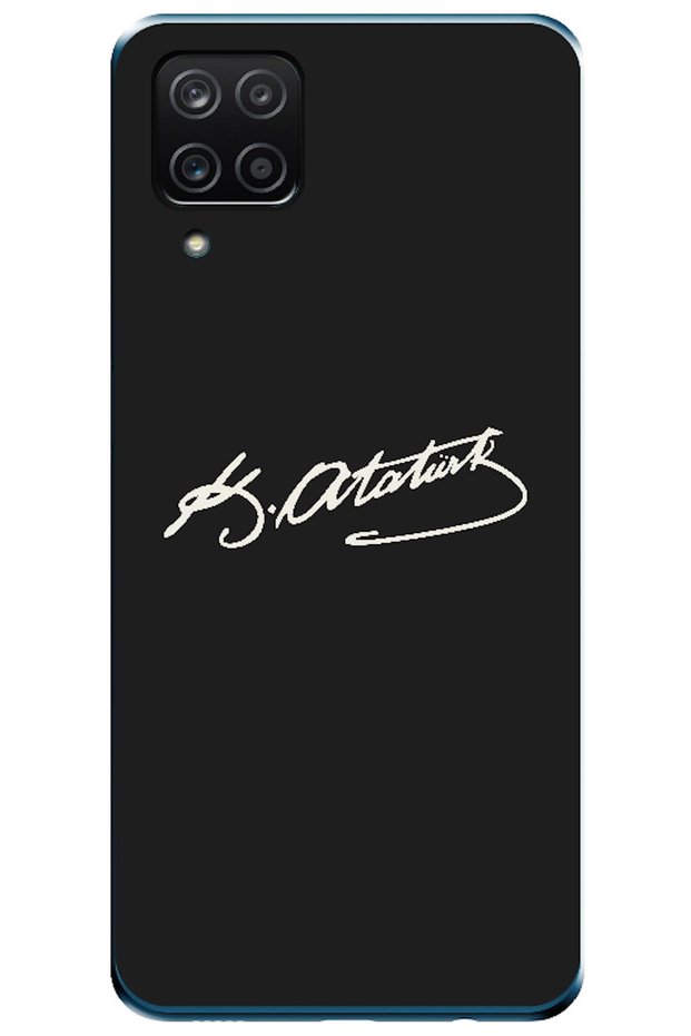 Samsung Galaxy M12 Compatible Case Ataturk Signature Silicone Case (Printed)