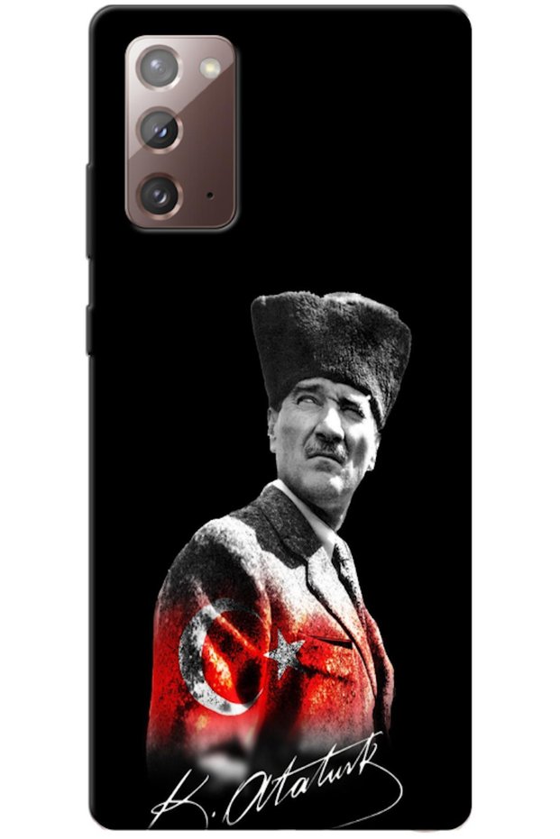 Samsung Galaxy Note 20 5g Compatible Case Mustafa Kemal Atatürk Design V2 Silicone Case (Printed)