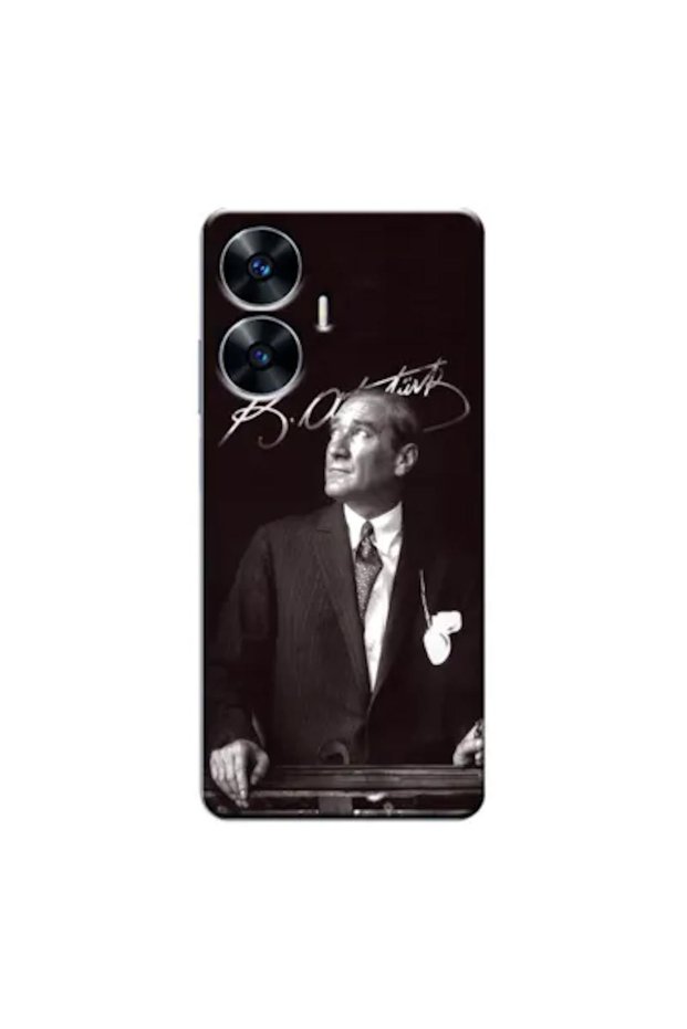 Realme C55 Compatible Case Mustafa Kemal Atatürk Silicone Case (Printed)