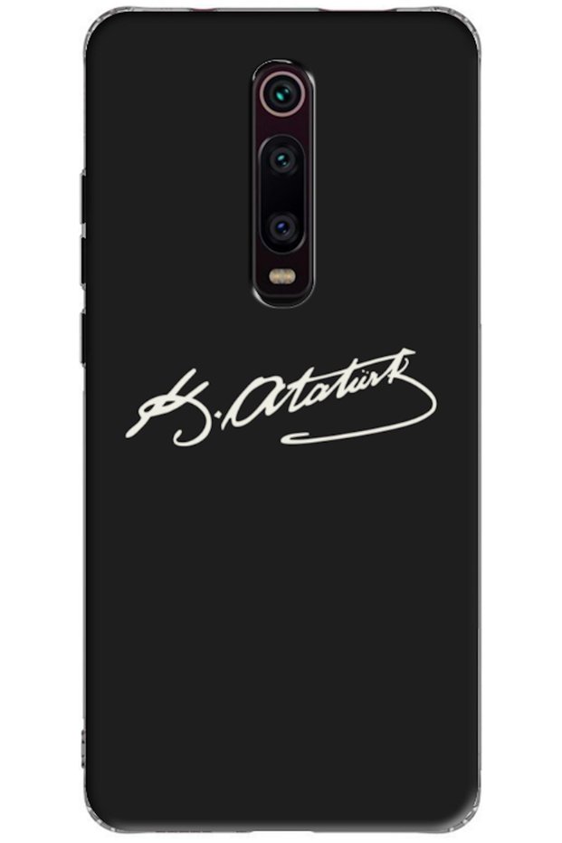 Xiaomi Mi 9t Uyumlu Kılıf Atatürk Imzası Silikon Kılıf (BASKILI)