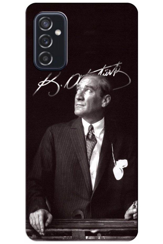 Samsung Galaxy M52 Compatible Case Mustafa Kemal Atatürk Silicone Case (Printed)