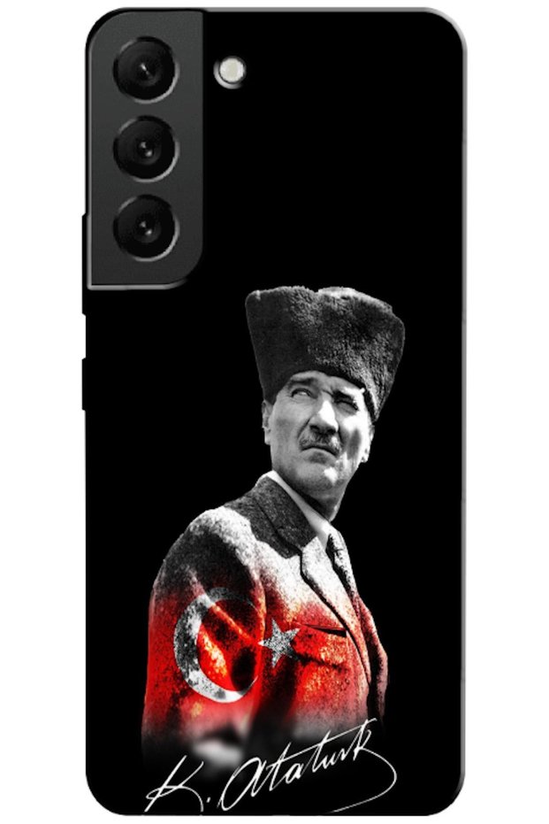 Samsung Galaxy S22 Compatible Case Mustafa Kemal Atatürk Design V2 Silicone Case (Printed)