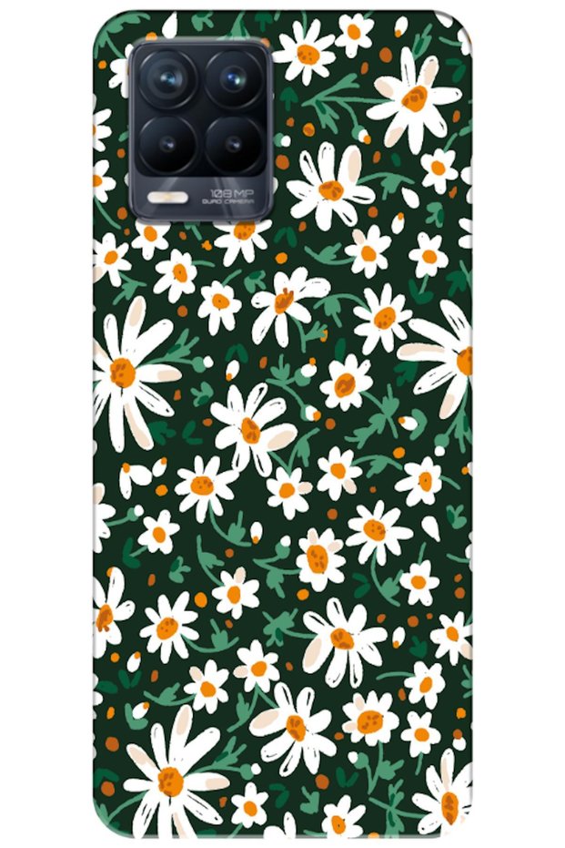 Realme 8 Compatible Case Spring Flowers 4 Silicone Case (Printed)