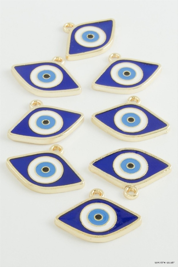 Spt-Gld Eye Single Handle Enamel Bracelet and Pendant Horse 1 (40115) Piece Navy Blue