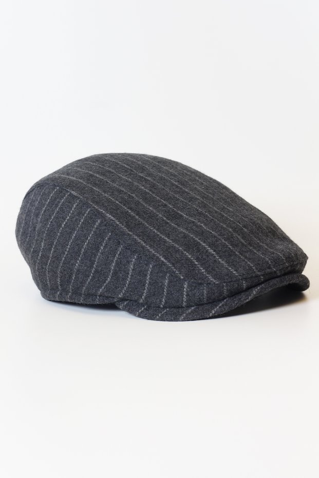 Men's Cap Hat Anthracite Striped Classic Cap (Autumn Winter)