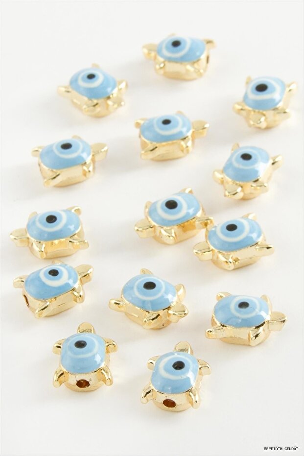 Spt-Gld Turtle Enamel Bracelet and Pendant Horse 1 Piece (45225) Blue