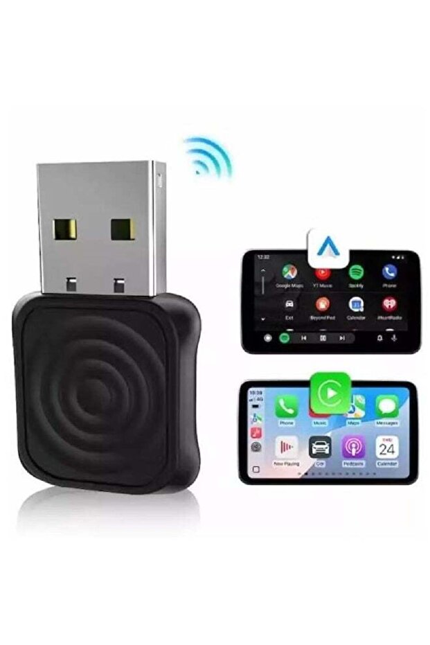 2-in-1 Mini Ultra Wireless CarPlay Adapter & Android Auto - for iOS 10+/Android 11+, Conve