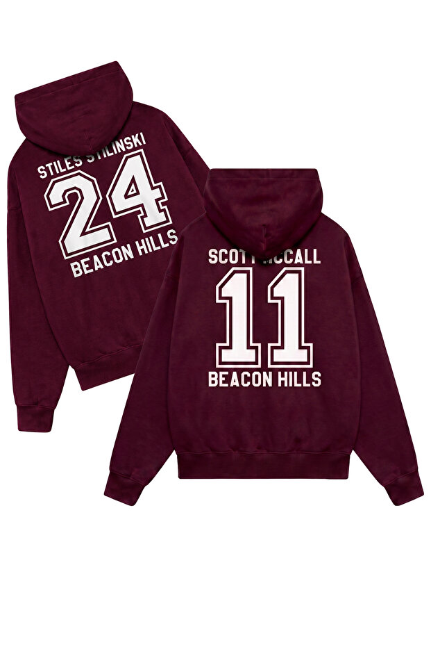 Unisex Men/Women Teen Wolf Scott - Stilinski Printed Oversize Cotton Hooded Sweatshirt