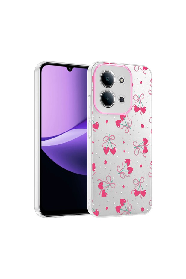 Xiaomi Redmi 15C Case Flower and Bow Pattern with Camera Raised Brsa Premium