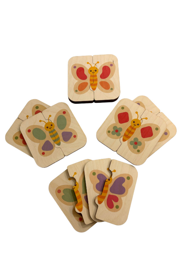 Butterfly Matching Game Series 3 – Wooden Educational Attention and Memory Game for Ages 5+