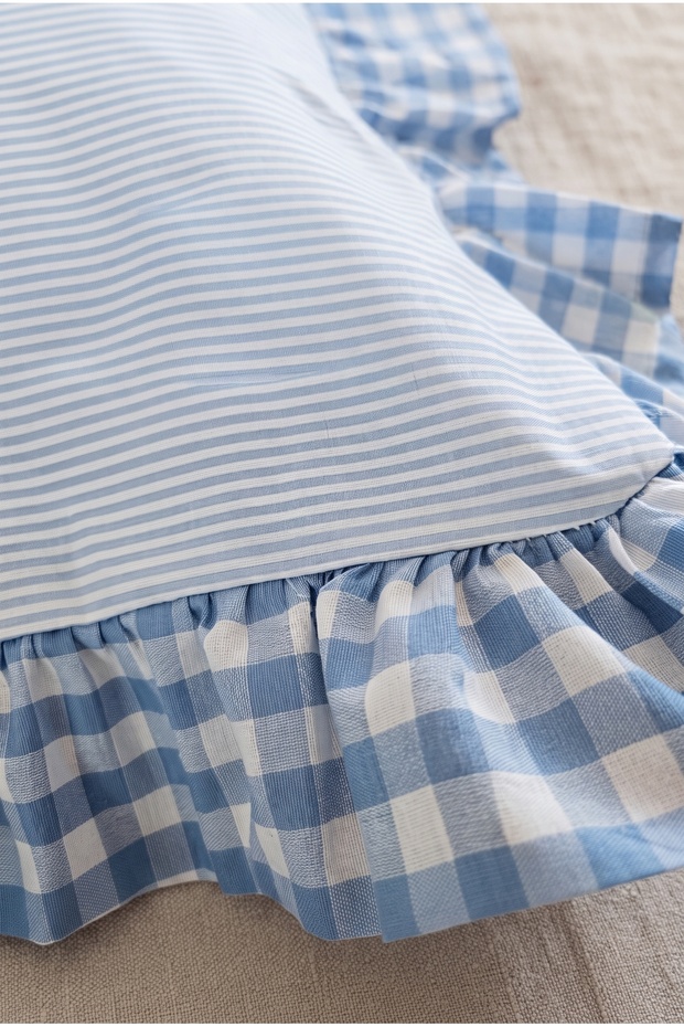 Pillowcase 2Pcs Ruffled 100% Quality Cotton Fluffs No Wrinkles Bohemian Rural Vibe,New Product