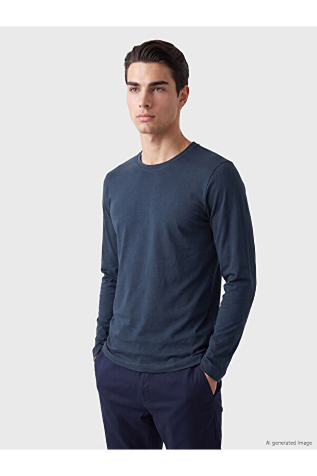 Esvab • Modern & Distinctive Zero Roba Collar Long Sleeve Men's T-Shirt