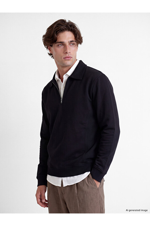 Esvab • Modern & Distinctive Devrik Roba Collar Men's Sweatshirt